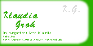 klaudia groh business card